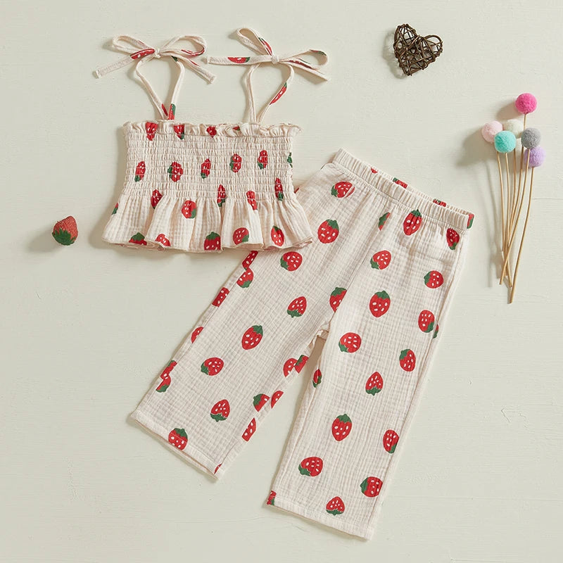 Baby Girls' Printed Soft Cotton Summer Outfits