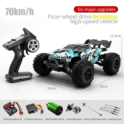 High-Speed 70KM/H 4WD RC Car With Led Lights childrensterritory