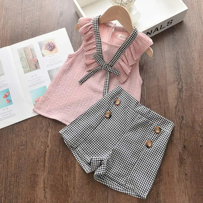Kids Girls Summer Tops with Long Pants Clothing Sets