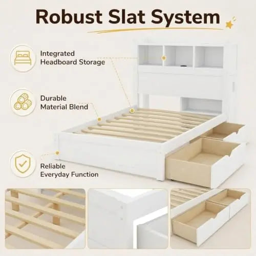 Modern Kids Bed Frame with Stylish &amp; Functional Design