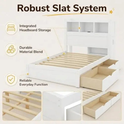 Modern Kids Bed Frame with Stylish &amp; Functional Design