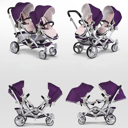 Light And Shock Proof Folding Luxury Twin Baby Stroller childrensterritory