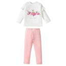Cartoon Print Sweatshirt and Trouser Set for Kids Girls childrensterritory