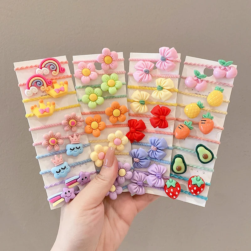 Girls 50PCS/Lot Lovely Rubber Ponytail Holder/Hair Accessories