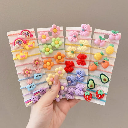 Girls 50PCS/Lot Lovely Rubber Ponytail Holder/Hair Accessories