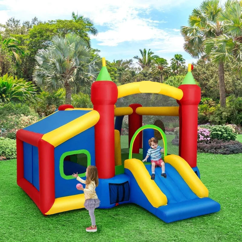 Kids Inflatable Bounce House with 480W Blower