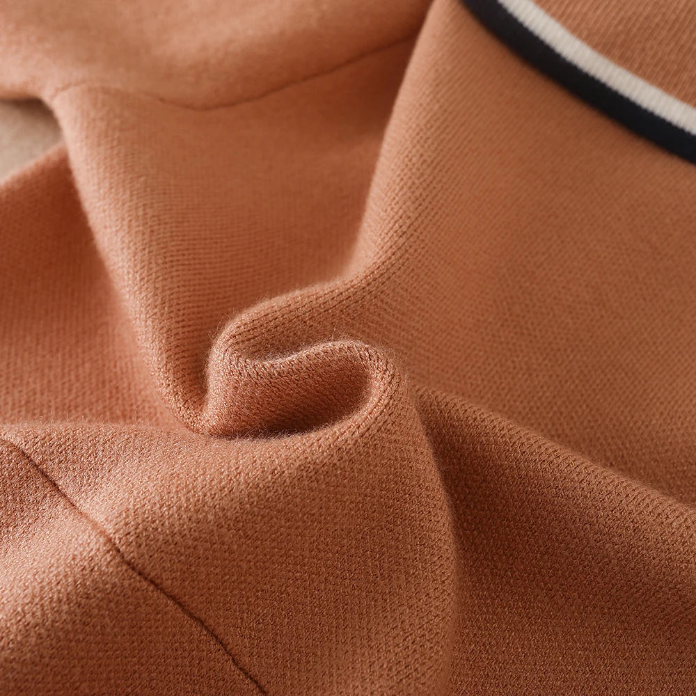 Girls' Long-Sleeved Collar Design Warm Dresses