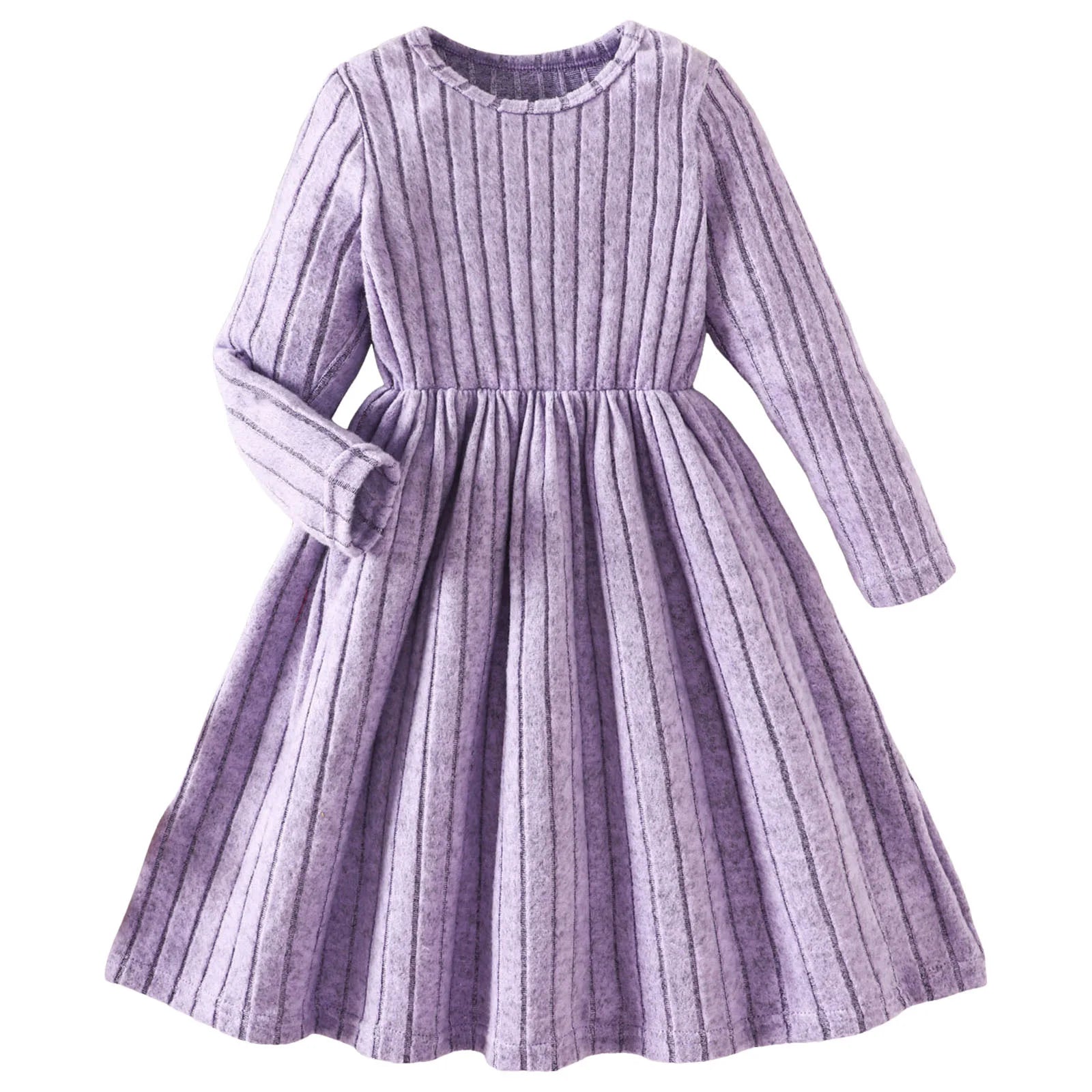 Girls’ Long-Sleeve Elegant Winter Dresses