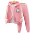 2pcs Hooded Contrasting Kids Fall Tracksuit Set childrensterritory