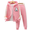 2pcs Hooded Contrasting Kids Fall Tracksuit Set childrensterritory
