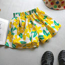 Kids Girls Floral Wide-Leg Beach Shorts for Summer childrensterritory
