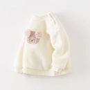 Kids Girl's Cartoon Design Warm Casual Sweatshirt childrensterritory