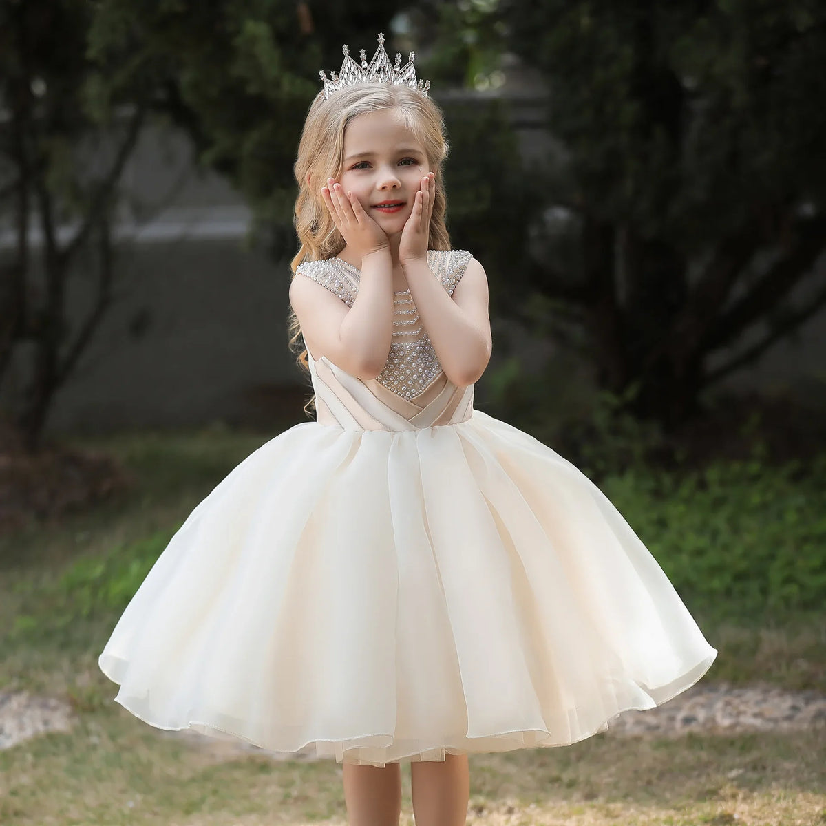 Elegant Bridesmaid Beading Design Girls Bridesmaid Dress
