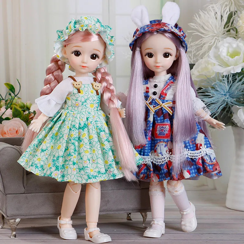 1/6 3D Eyes Girl Doll and Clothes with Multiple Removable Joints childrensterritory