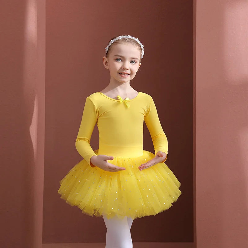 Girls Tulle Bowknot Design Ballet Dancewear/Gymnastics Leotard childrensterritory