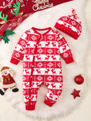 Baby Kids Cartoon Print Winter Bodysuit childrensterritory
