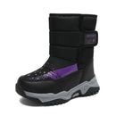 Kids Girls Boys Warm Anti-Slip Leather Snow Boots