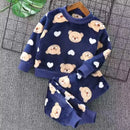 Kids Bear Design Long Sleeves Winter Clothing Set childrensterritory