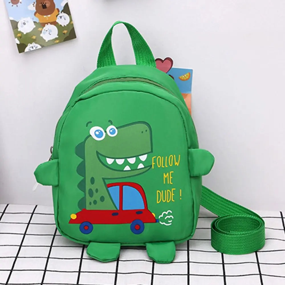 Cartoon Dinosaur School Backpacks for Kids Unisex