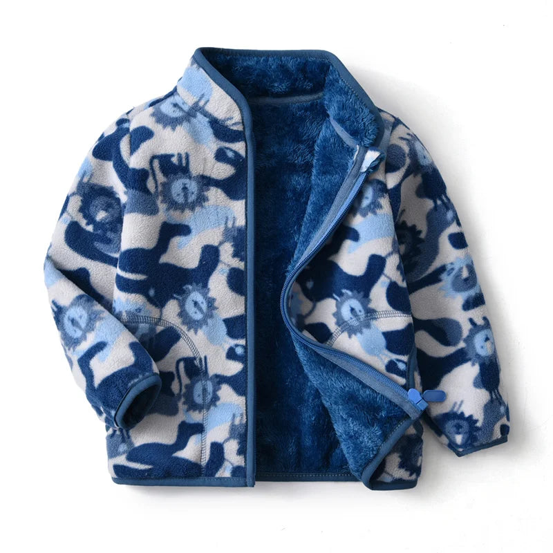 Polar Fleece Cartoon Print Kids&