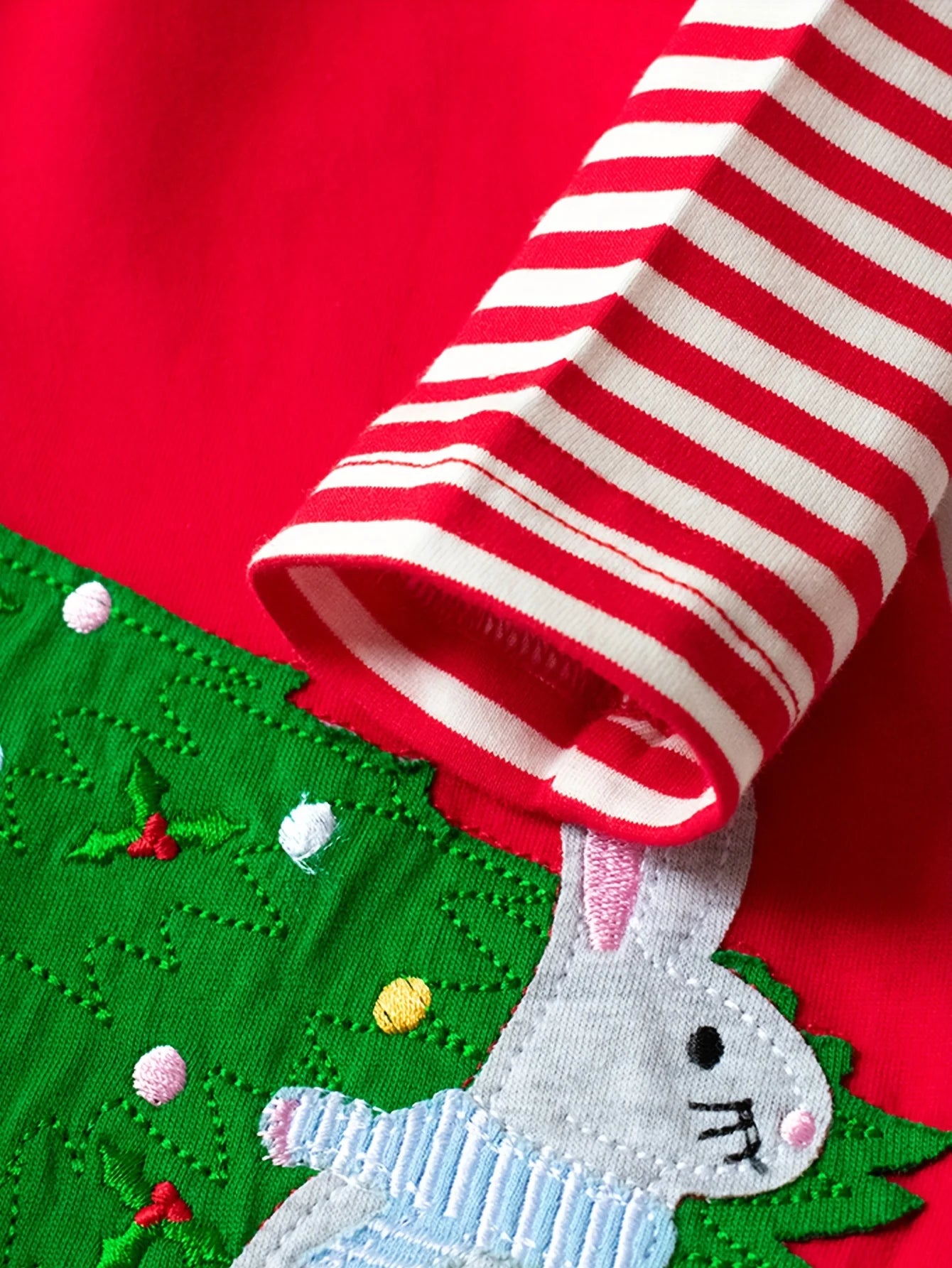 Girls' Full-Sleeve Christmas Print Dresses