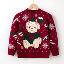 Long-Sleeve Winter Sweater with Christmas Print childrensterritory