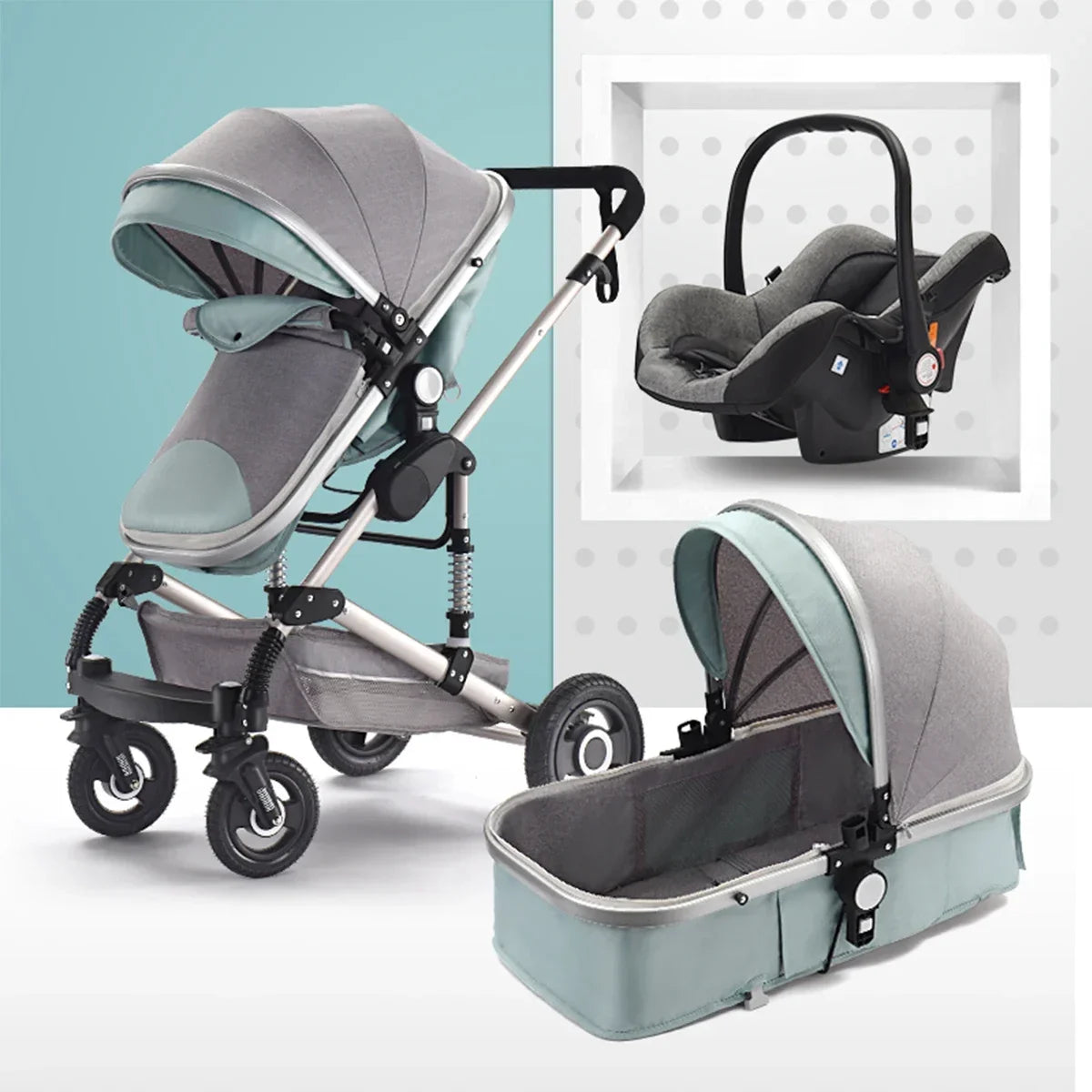 Luxurious Multipurpose High Landscape Infant Pushchair childrensterritory