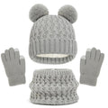 Thick Knitting Warm Baby/Kids Hat Gloves Scarf Set childrensterritory