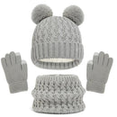 Thick Knitting Warm Baby/Kids Hat Gloves Scarf Set childrensterritory
