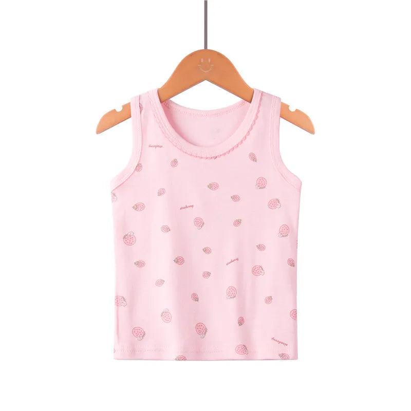 Kids Cotton Multiple Styles Camisole Vests For Summer childrensterritory