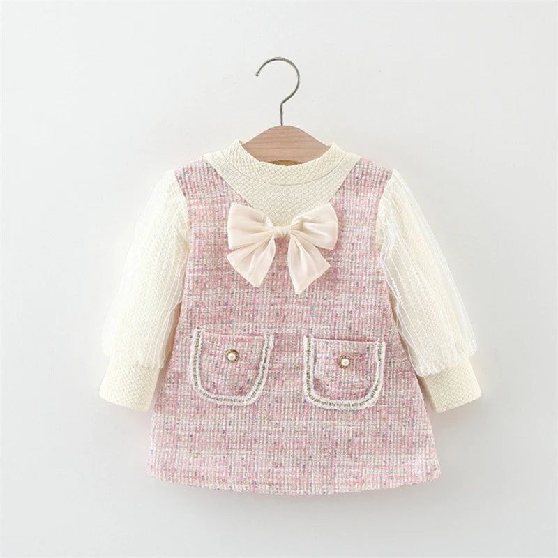 Elegant Warm Long Sleeve Princess Party Dress For Girls