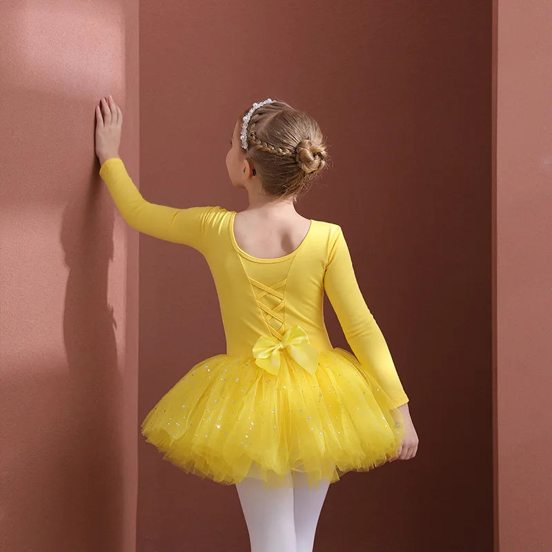 Girls Tulle Bowknot Design Ballet Dancewear/Gymnastics Leotard childrensterritory