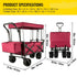Folding Wagon Utility Carts With Removable Canopy & Wheels childrensterritory