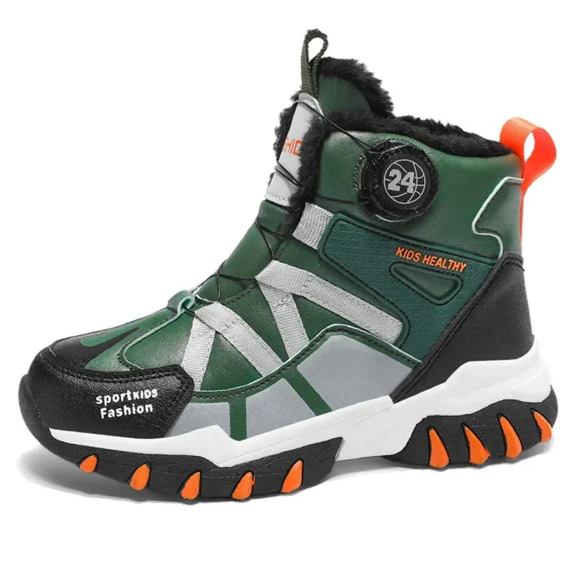 Kids Boys Plush Fashion Winter Warm Fur Shoes childrensterritory