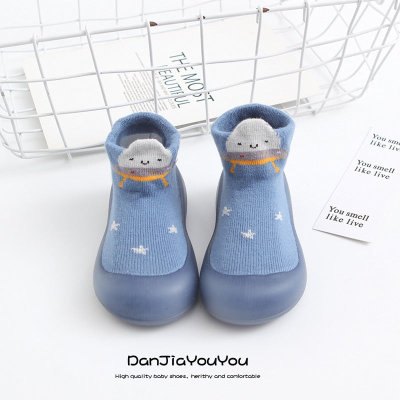 Baby Cartoon Print Soft Rubber Sole Booties childrensterritory