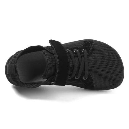 Grey Striped Soft Barefoot Shoes For Boys And Girls childrensterritory