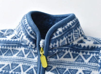 Kids Boys Girls Plus Velvet Warm Winter Zipper Outwear childrensterritory