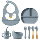 4/5/8Pcs Durable Silicone Tableware Set for Toddlers childrensterritory