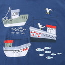 Cartoon Ships Design Summer T Shirts for Kids Boys childrensterritory