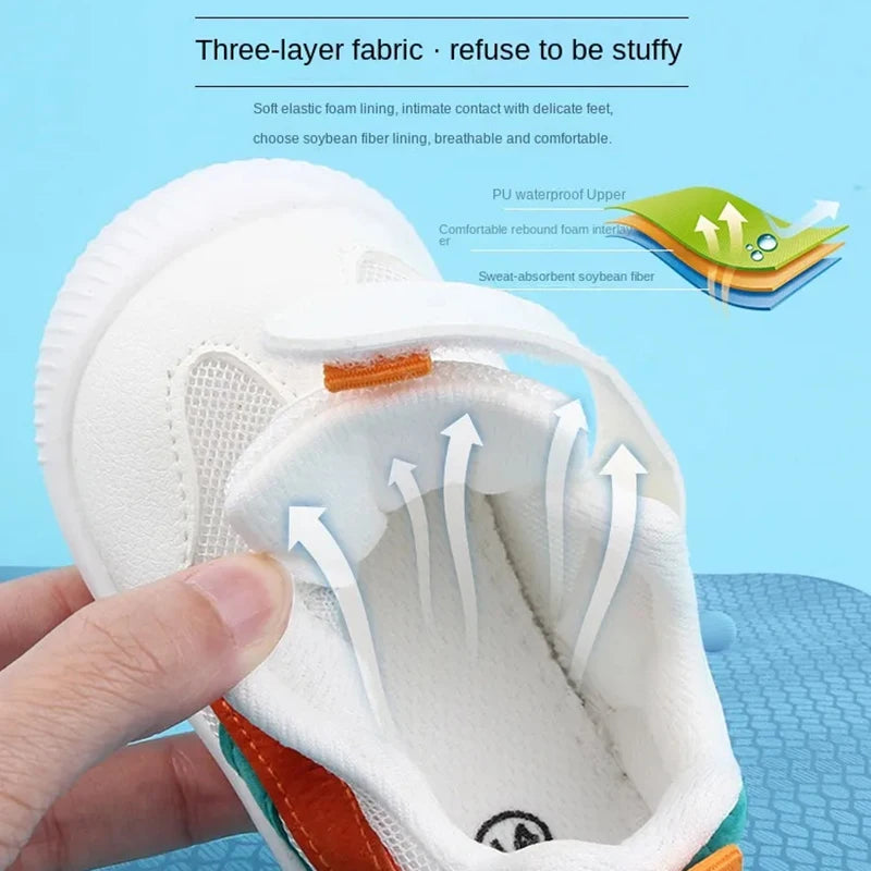 White Soft Bottom Breathable Shoes For Boys And Girls childrensterritory