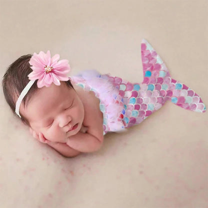 Mermaid Style Newborn Baby Girl Photography Costumes childrensterritory