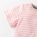 Girls' Half-Sleeves Cartoon Design Summer Clothing Set childrensterritory