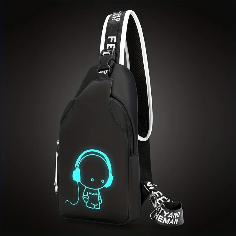 Luminous Animation 2PCS/SET School Bags For Teenagers with USB