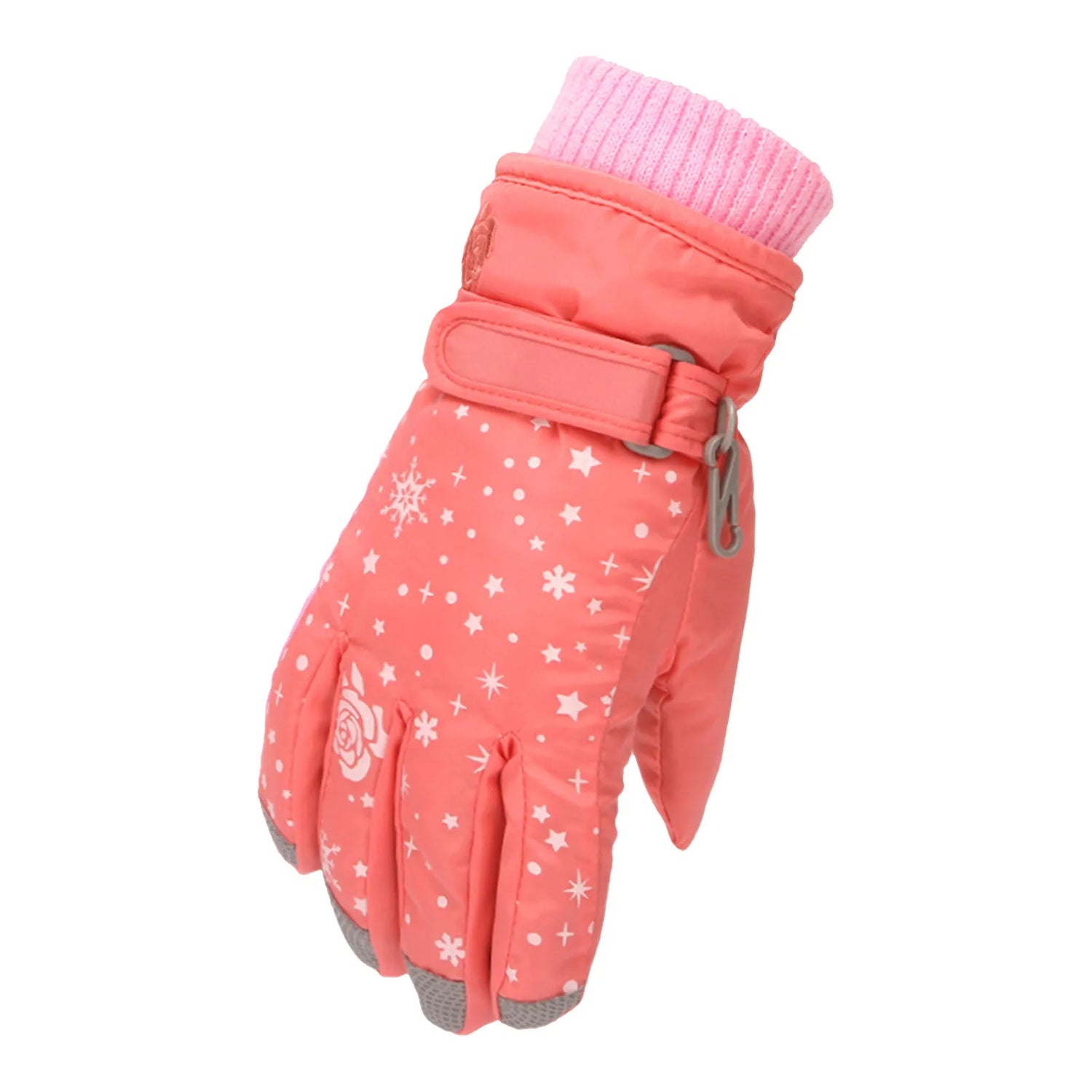 Kids Girls Thicken Warm Waterproof Skiing Gloves