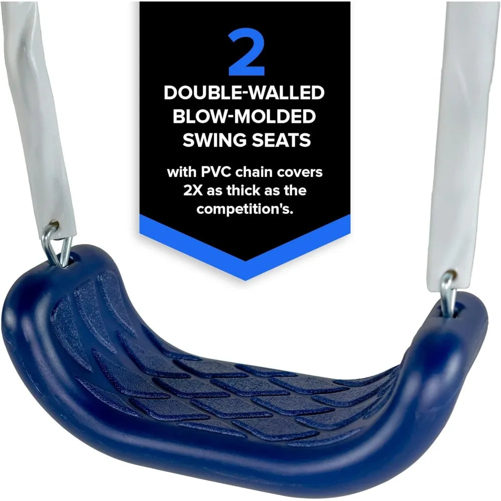Adjustable Swing Sets Include Swing Seats, Trapeze Bar, and Glider childrensterritory