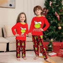 Cartoon Design Red Xmas Family Matching Pajamas Sets childrensterritory