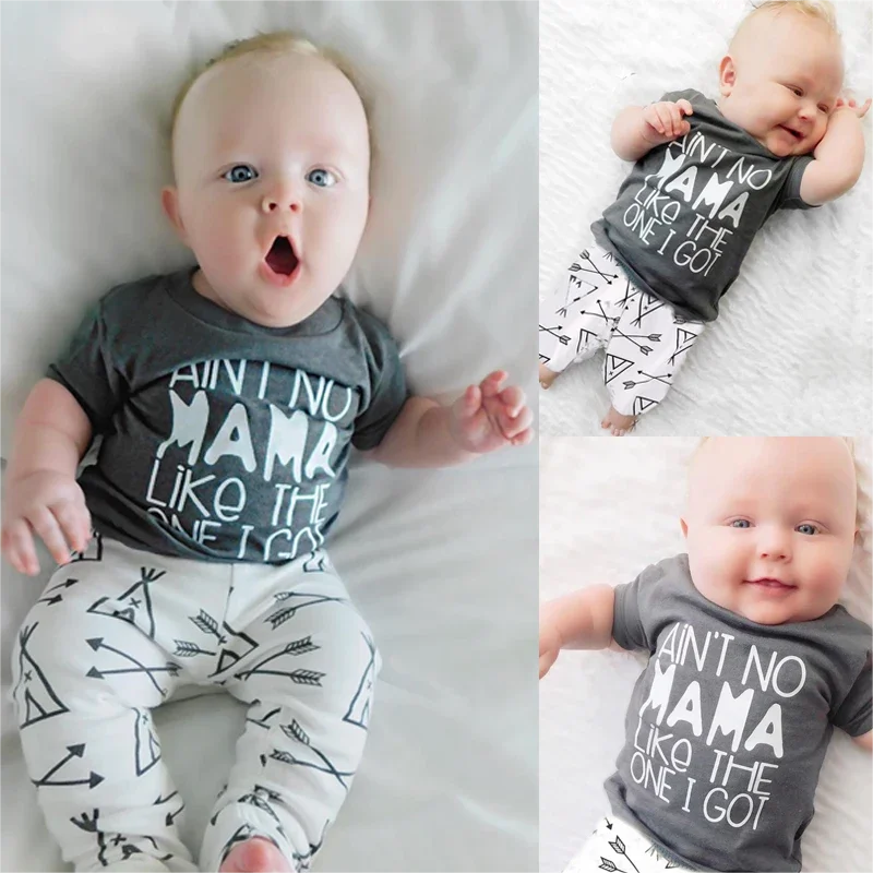 Baby Boy Cotton T-shirt and Pants (2 Pieces) Summer Outfit childrensterritory
