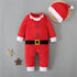 Newborn Baby Santa Claus Romper with Hat for Christmas childrensterritory