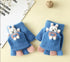 Cartoon Bunny Warm Half Finger Flip Gloves for Kids childrensterritory