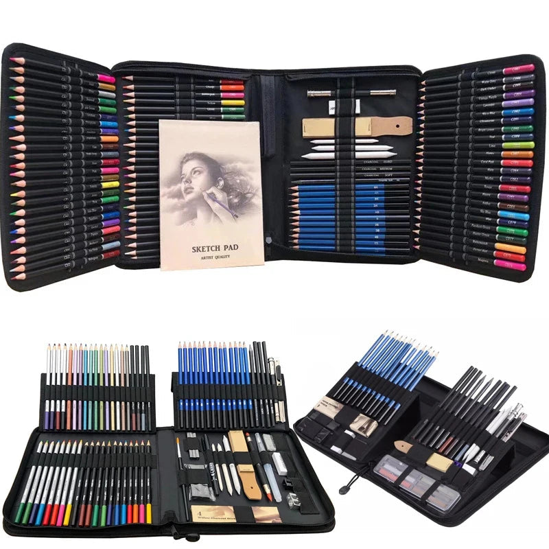 Portable Drawing Pencil Set: 72/95/144 PCS Artists Tools